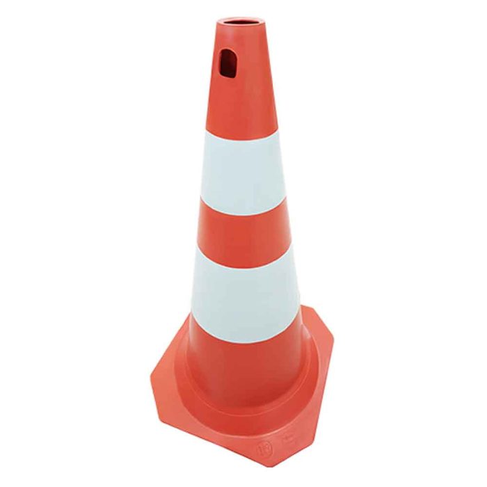 Cone PVC Laranja/Branco 75cm - Plastcor
