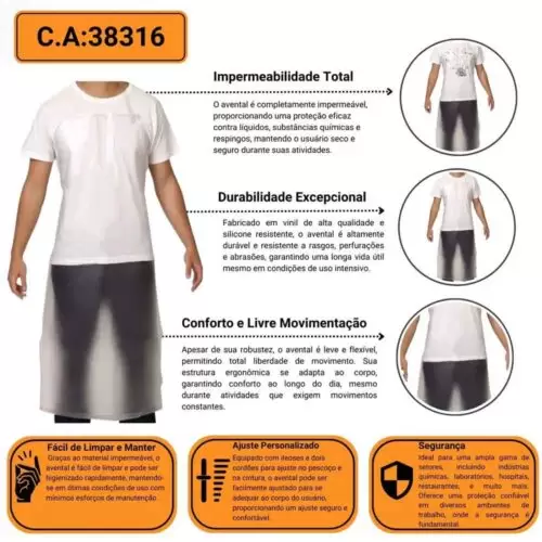 Avental De Vinil Transparente - Maicol